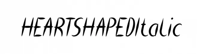 HEART SHAPED Italic  Frei Schriftart Herunterladen