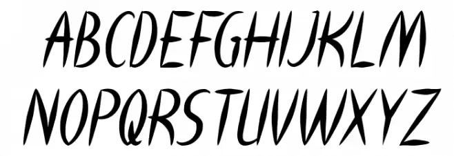 HEART SHAPED Italic Font Litere mari