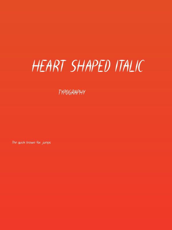 HEART SHAPED Italic Poster