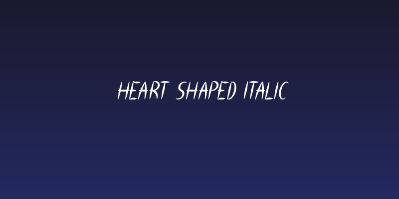 HEART SHAPED Italic Social Header