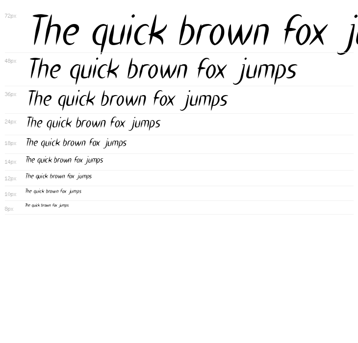 HEART SHAPED Italic Waterfall