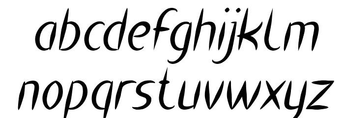HEART SHAPED Italic Font LOWERCASE