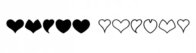 HEART shapes  لخطوط تنزيل