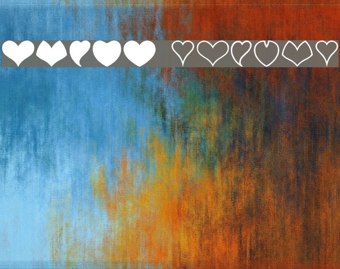 HEART shapes Font examples