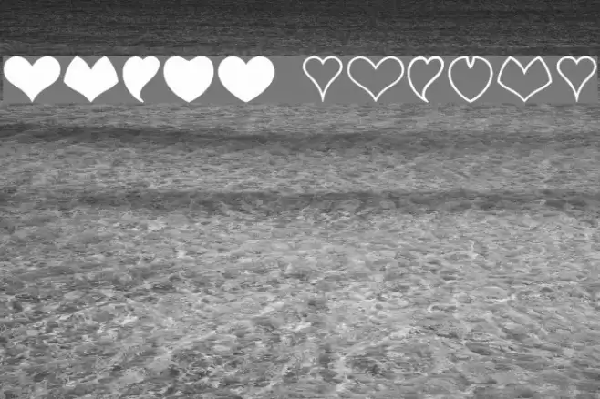 HEART shapes フォント examples