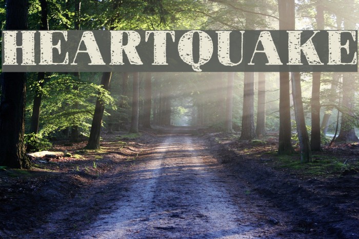 HEARTQUAKE Font examples