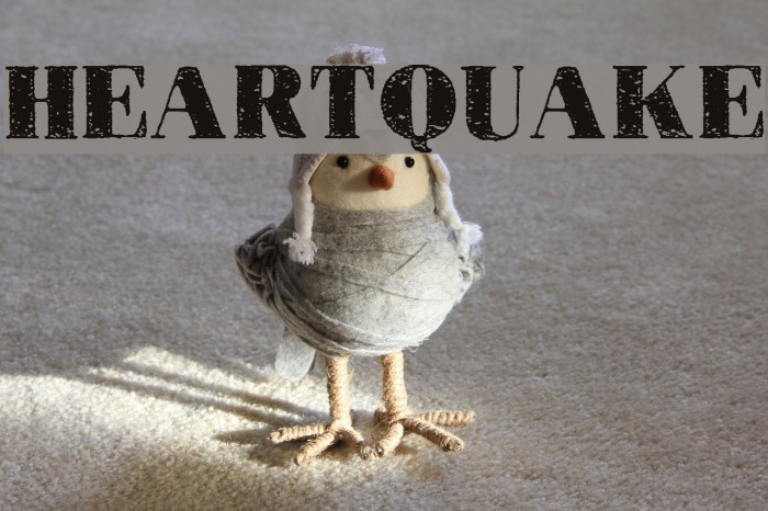 HEARTQUAKE Font examples