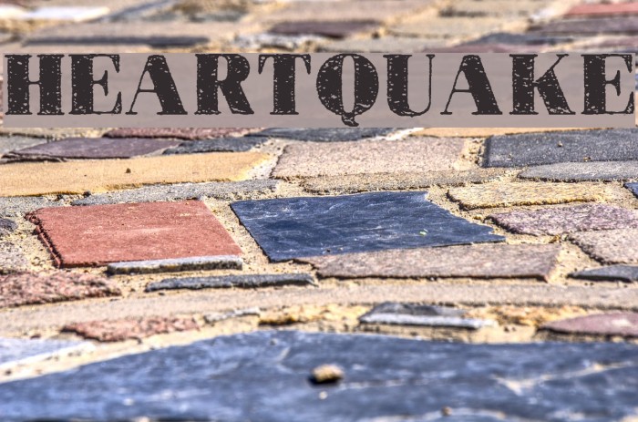 HEARTQUAKE Font examples