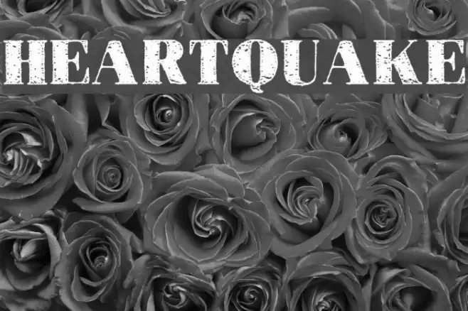 HEARTQUAKE Font examples