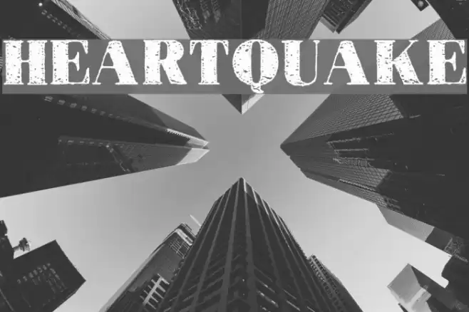 HEARTQUAKE Font examples