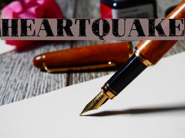 HEARTQUAKE フォント examples