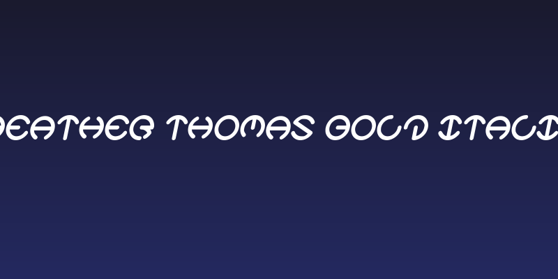 HEATHER THOMAS Bold Italic Social Header