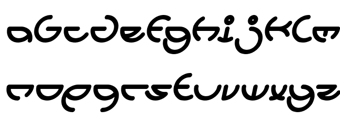 HEATHER THOMAS Bold Italic Font LOWERCASE