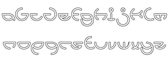 HEATHER THOMAS-Hollow フォント 小文字