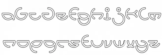 HEATHER THOMAS-Hollow フォント 小文字