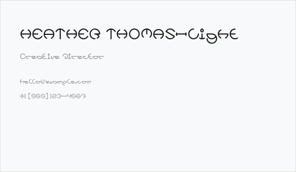 HEATHER THOMAS-Light Business Card