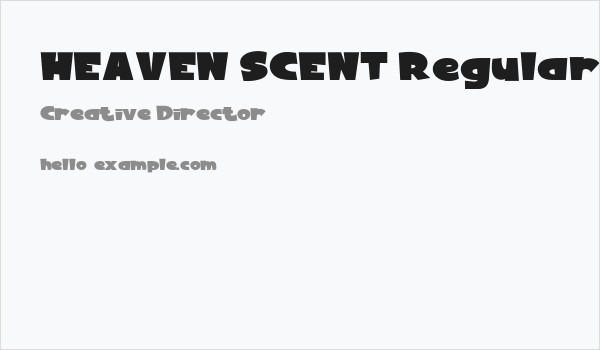 HEAVEN SCENT Regular Business Card