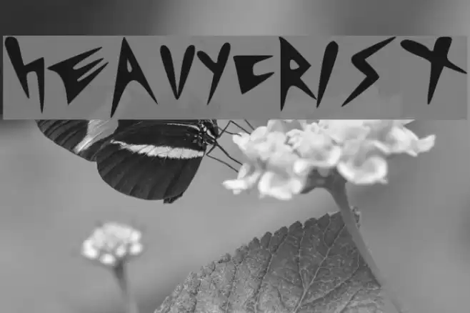 HEAVYCRIST Font examples
