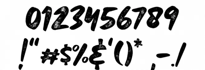 HEAVYRUST ROUGH Font OTHER CHARS