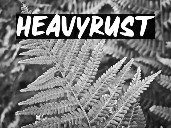 HEAVYRUST Font examples