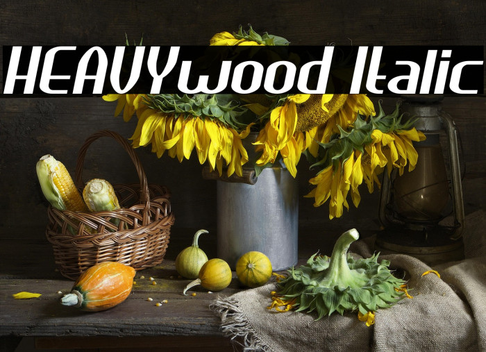 HEAVYwood Italic Example 3