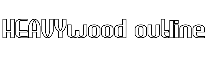 HEAVYwood outline  les polices de caractères gratuit tlcharger