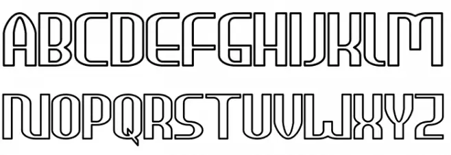 HEAVYwood outline Шрифта ВЕРХНИЙ