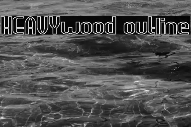 HEAVYwood outline Font examples