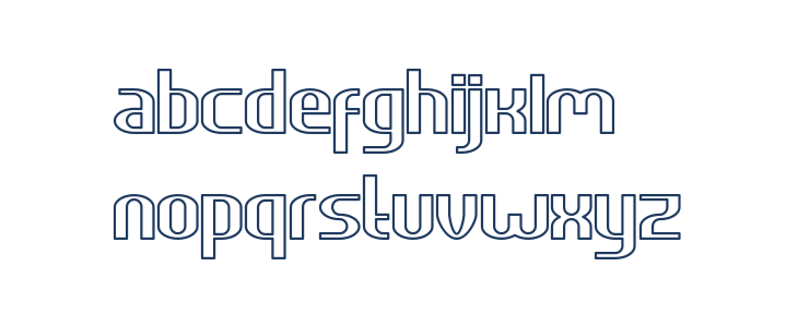 HEAVYwood outline Lowercase