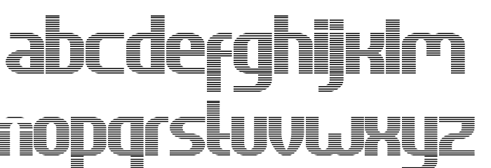 HEAVYwood shadow Font LOWERCASE
