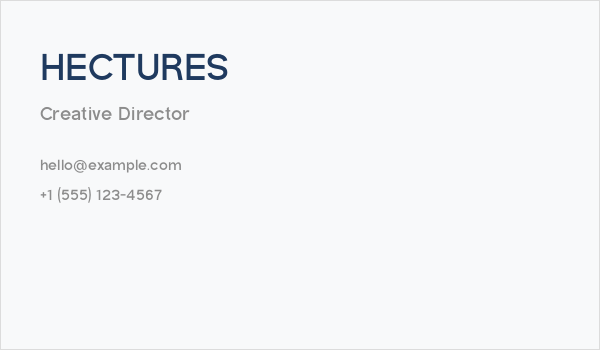 HECTURES Business Card