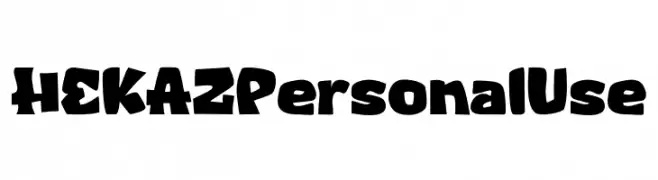 HEKAZ Personal Use  Frei Schriftart Herunterladen