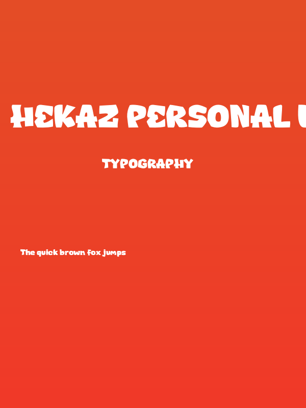 HEKAZ Personal Use Poster