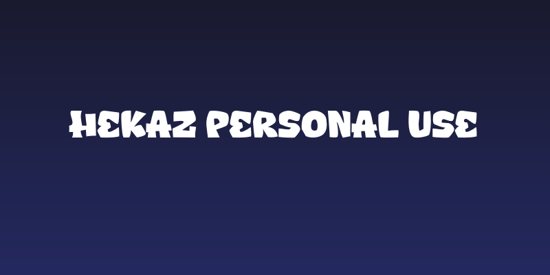HEKAZ Personal Use Social Header