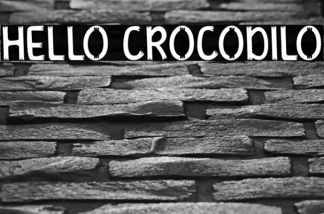 HELLO CROCODILO Font examples