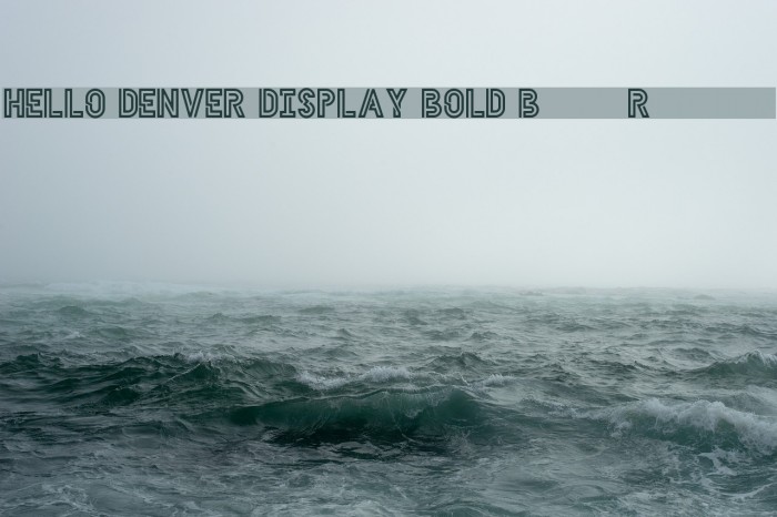 HELLO DENVER DISPLAY BOLD Bold Regular Font examples
