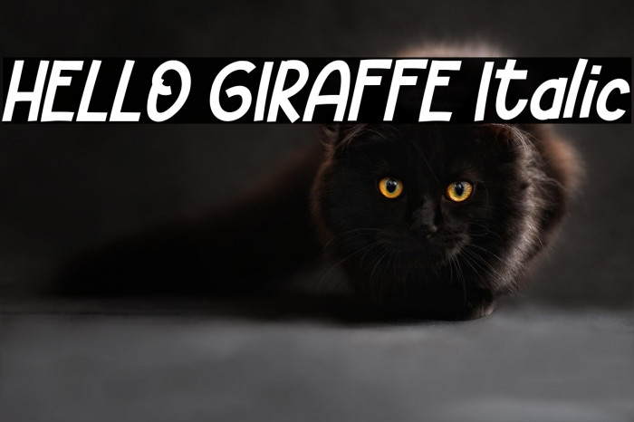 HELLO GIRAFFE Italic Example 2