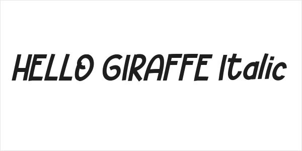 HELLO GIRAFFE Italic Logo