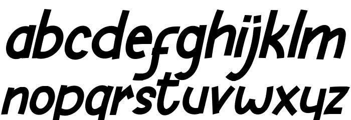HELLO GIRAFFE Italic Font LOWERCASE