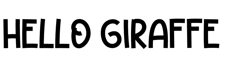 HELLO GIRAFFE  Free Fonts Download