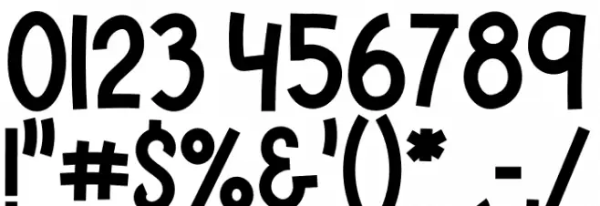 HELLO GIRAFFE Font OTHER CHARS