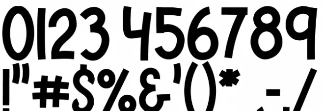 HELLO GIRAFFE Font OTHER CHARS