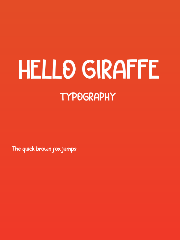 HELLO GIRAFFE Poster