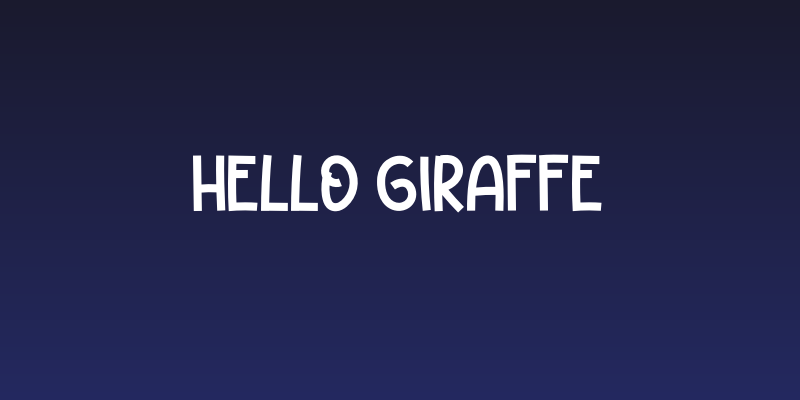 HELLO GIRAFFE Social Header