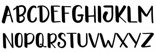 HELLO JUCKY Schriftart Groß