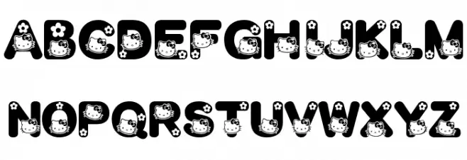 HELLO KITTY FONT フォント 大文字