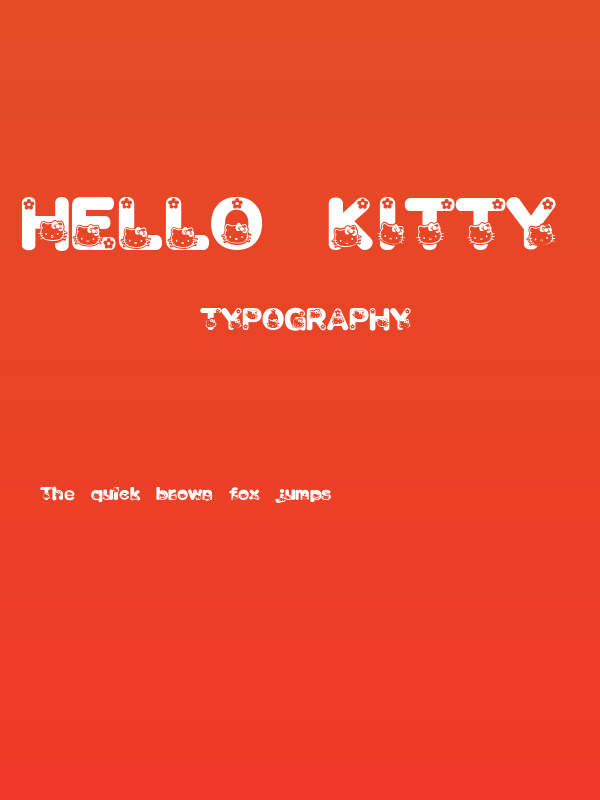 HELLO KITTY FONT Poster