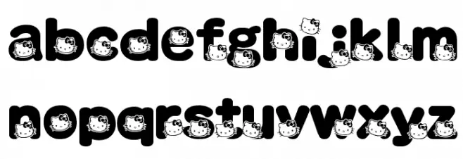 HELLO KITTY FONT Caratteri MINUSCOLO