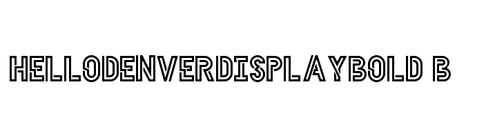 HELLODENVERDISPLAYBOLD-Bold  नि: शुल्क फ़ॉन्ट्स डाउनलोड