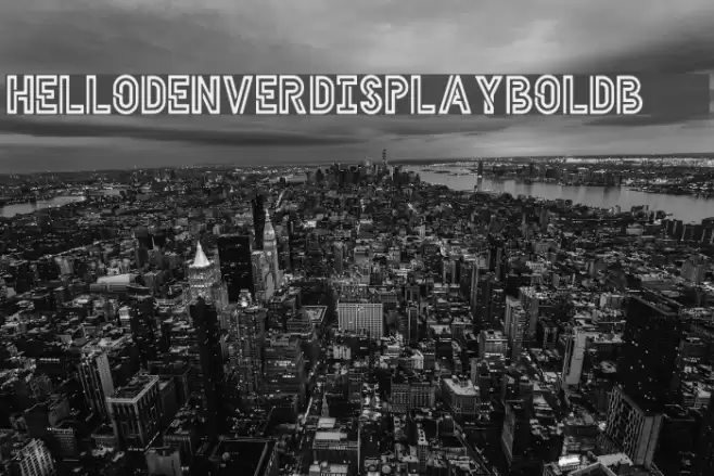 HELLODENVERDISPLAYBOLD-Bold Fonte examples